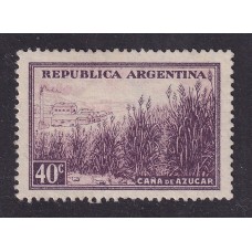 ARGENTINA 1935 GJ 758 ESTAMPILLA NUEVA MINT PAPEL TELA VIOLETA Y LILA VIVOS U$ 9,75